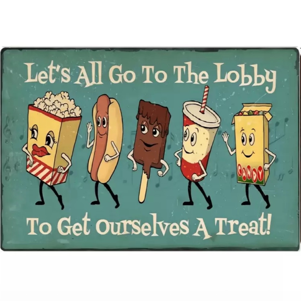 Retro Tin Snack Bar Sign